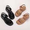 One word with Velcro open-toe fashion casual Roman shoes summer new versatile wedge heel platform sandals women