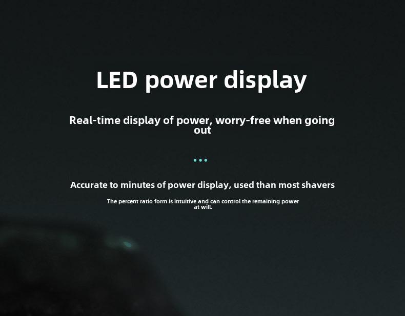 מכונת גילוח חשמלית קומפקטית לגברים - ניתנת לשטיפה מלאה, סופר נקייה, ניידת לנסיעות