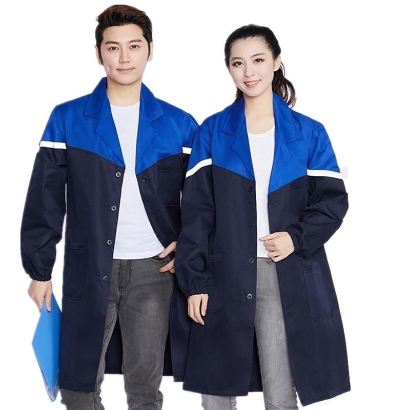 Unisex Blue Smock: Long, Wear-Resistant, Dirt-Resistant Labor Protection for Autumn/Winter - Ideal for Warehouse Management and Handling.