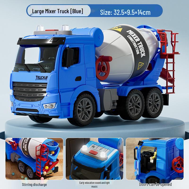 

Детский игрушечный грузовик-бетономешалка со светом и музыкой, большого размера, для детей 4-6 лет