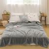 Winter Throw Blanket for Bed Fluffy Plaid Blankets on The Sofa Solid Color Bedspreads Decorative King Size Coral Fleece Blankets