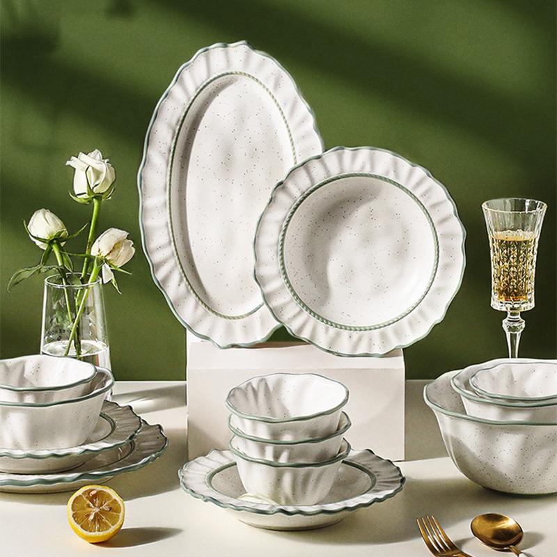 

Посуда Набор Керамические обеденные тарелки Тарелки Торт Пищевая тарелка Салат Суп Посуда Тарелки и миски Набор для ресторана Отеля