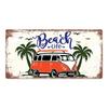Summer Beach License Posters Wall Decor Plate Meal Sign Plaque Metal Vintage Tin Sign Room Decoration for Bar Pub