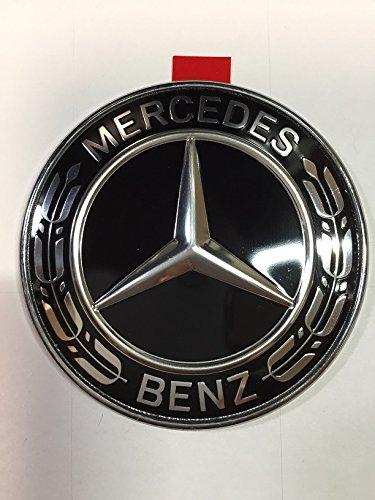 Mercedes Benz Genuine Engine Hood/Bonnet Emblem Gloss Black Laurel Wreath чёрный