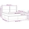 VidaXL Sommier à Lattes de Lit avec Matelas et LED, Lit Rembourré, Lit Double, Lit Adulte de Chambre à Coucher Intérieur, 3138819