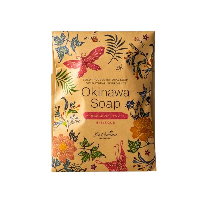 

(Bingata) Okinawan-style soap, Hibiscus x 2