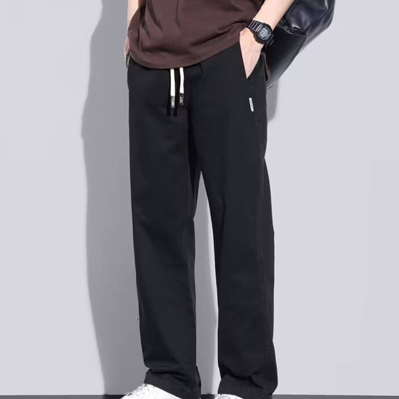 American Retro Mens Casual Pants With Polyester Fabric For Summer Daily Wear