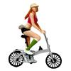 1:64 Cycling Statue Miniature Craft Cycling Scene Miniatures Resin Texture Suitable for Desktop Decorating and Present
