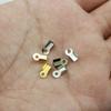 200 pcs/lot Metal End Caps Gold Bronze End Clasps For Leather Cord Crimp Bead Connectors DIY Jewelry Making Findings