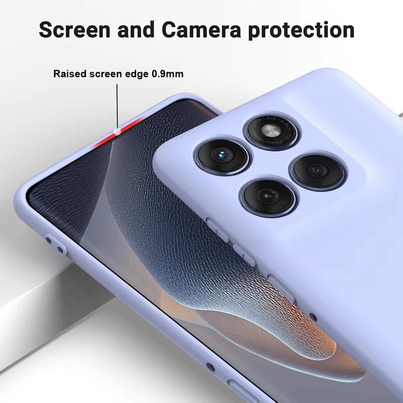 Funda de Silicona Líquida para Motorola Edge 60 Pro a Prueba de Golpes Mate Suave con Cordón para Moto Edge 60 Fusion Stylus Edge 50 Neo