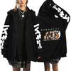 Haikyuu Volleyball Anime Mens Zipper Hoodie Loose Fit Cotton Sweatshirt Teens Casual Wear
