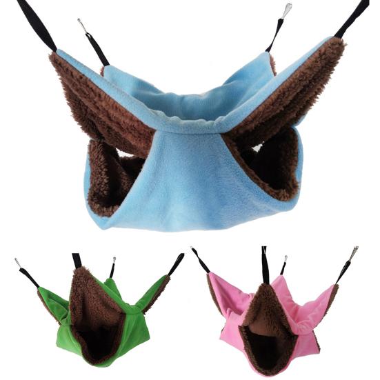 Double Layer Small Pet Hamster Cage Hammock Sleeping Bag House Swing Hanging Bed