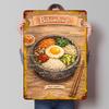 Bibimbap Koreanisches Gericht Poster Individuelle Wandkunst Vintage Metallschilder Retro Blechschild für Man Cave Luxuriöse Wohnaccessoires Zimmer