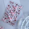 Decorazione Fai da Te Kpop Fotocard Adesivo 3D Stereo Fiocco Cuore Stile Scrapbook Diario Adesivo Carino Rosa Rosso Colore Cover Telefono Adesivo