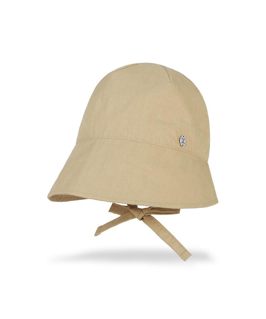 Bajal Va Curved Oval Metal Bonnet Hat Beige