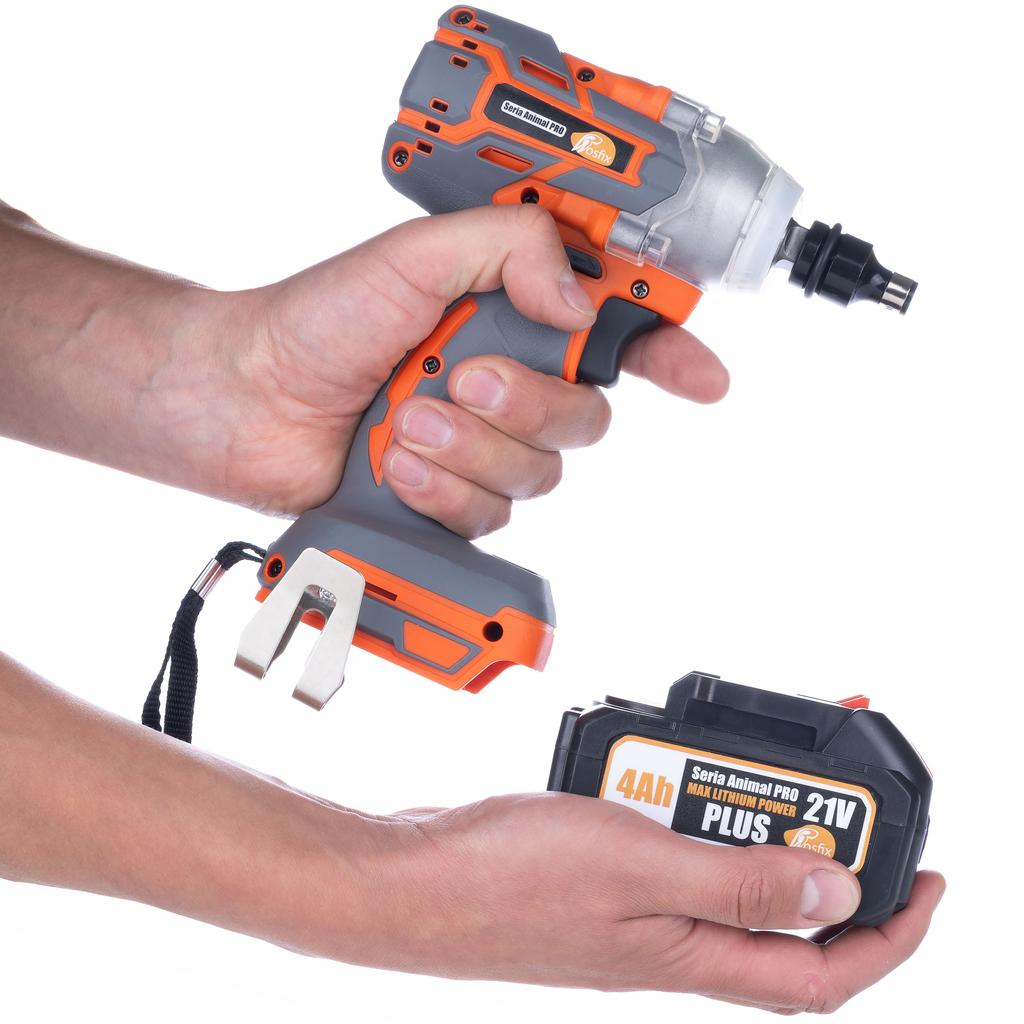 Rosfix Akumulatorowy Klucz Udarowy Orange Doberman 21V OD21V – Moment Obrotowy 350 Nm | 2x Akumulator 4Ah Max Lithium Power | Ergonomiczny Design