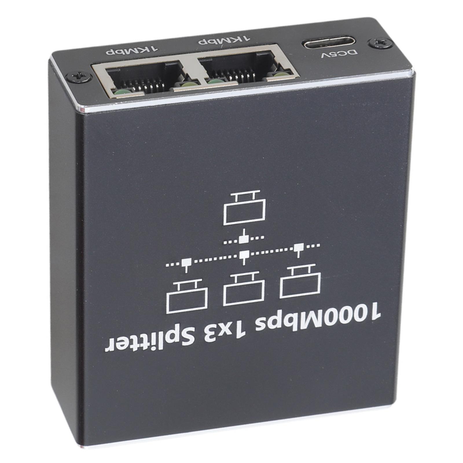 RJ45 Splitter 1 to 2/1 to 3/1 to 4 Ethernet Splitter 1000Mbps Networking Converter for Easily Internet Connection