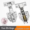 304 Stainless Steel Hydraulic Door Hinge with Damping Buffer and Spring Mechanism