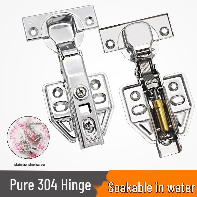 304 Stainless Steel Hydraulic Door Hinge with Damping Buffer and Spring Mechanism