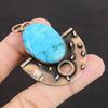 Arizona Turquoise Pendant Copper Pendant Genuine Gemstone Pendant Boho Style Jewelry Chain Pendant Handmade Copper Jewelry Pendant For Women