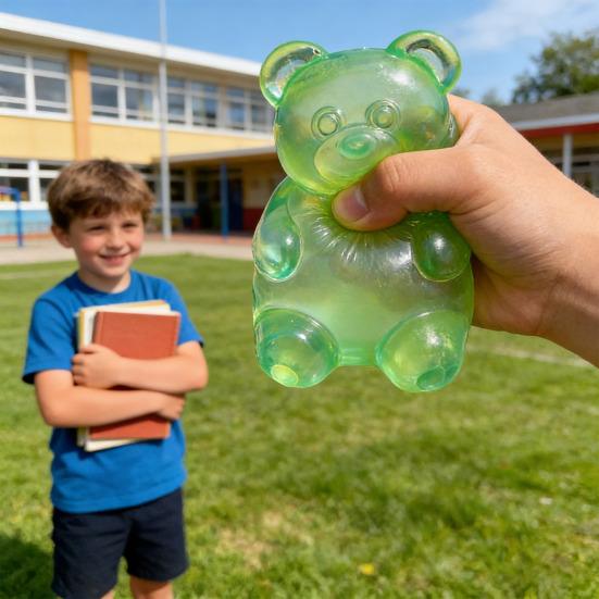 Klarer Bär Quetschspielzeug Angst Stressabbau Bärenform Stress Zuckerball Sensorisches Spielzeug Weich Dehnbar Dekompression Fidget Spielzeug