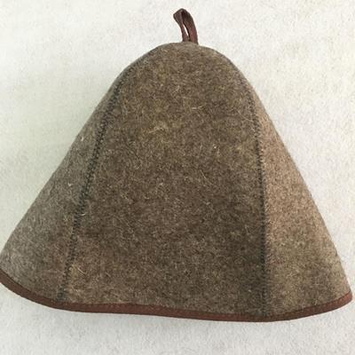 1x Sauna Hat 3mm Thick Anti Heat Headgear Banya Russian Style Wool Felt Shower Cap for Men Women Shower Bathing Accessories