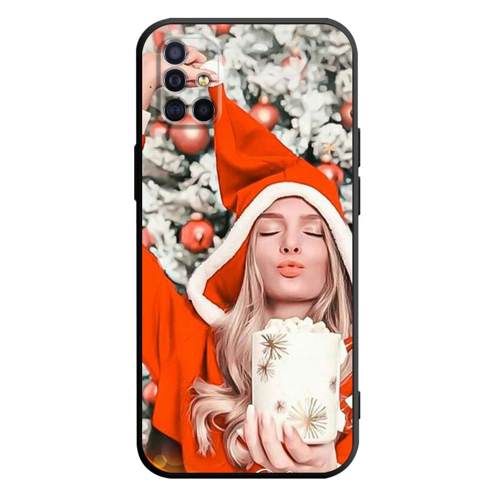 Buon Natale Regalo Ragazza Custodia Nera Posteriore per Google Pixel 5 3 XL 6 Pro 5a 5G 4a 4G 6a 4 XL custodia