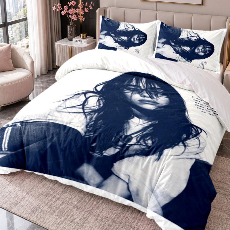 Billie Eilish 3Pcs Bedding Set Duvet Cover With Two Pillowcases For Bedroom Home Decoration