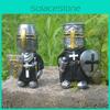 Medieval Fantasy Resin Gnome Knight Sculptures Decorative Miniature Artworks For Home And Garden
