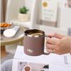 Anti Scalding Handle Insulated Drinking Cup Reusable Milk Tea Cup Thermal Mug  Students Water Cup