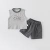 Baby Boy Sleeveless Cotton Vest & Shorts Set - Summer 2-Piece Outfit