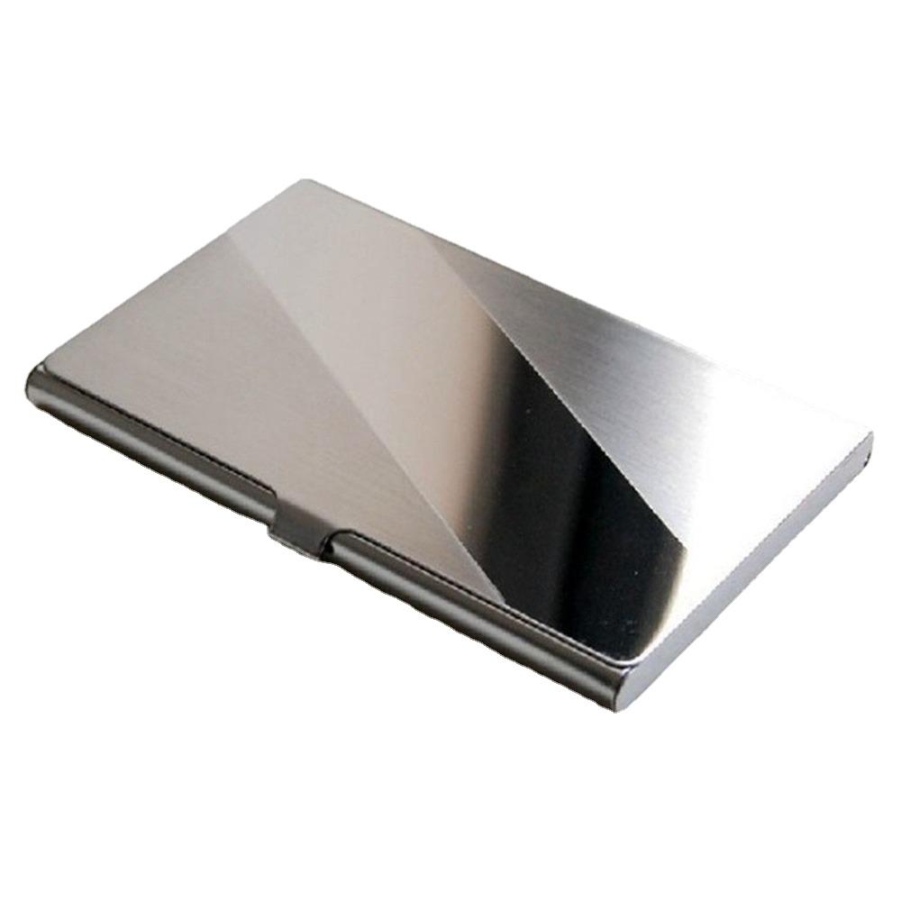 Card Holder Stainless Steel Silver Aluminium Credit Card Case Women Wallets Nueva Men ID Card Box Cartao De