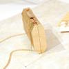 New Slanted Cross chain Small Square Bag for Women Korean Version Easy To Wear Iron Net Handheld Dinner Bag