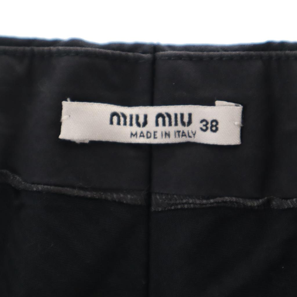 MIUMIU Made In Italy Tapered Pants 38 Black Women Used