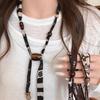 Cloth Fabric Necklace Adjustable Scarf Sweater Chain Lightweight Soft Neckcahin Versatile Fashion Jewelry Gift