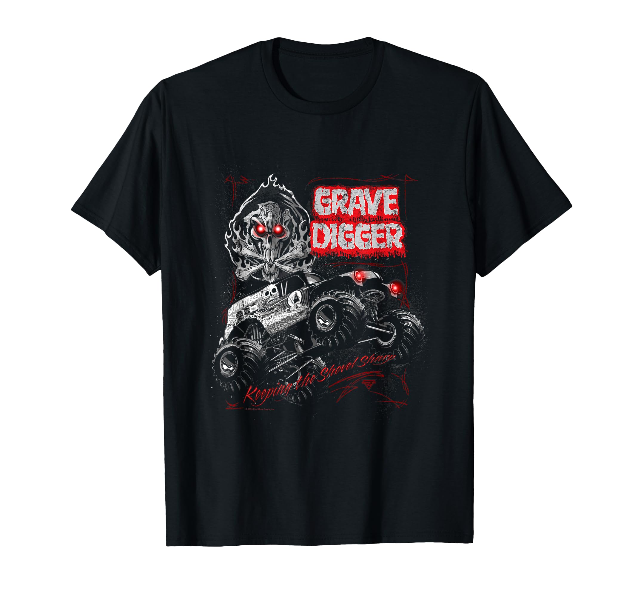 

Ripple Junction x Monster Jam Grave Digger Red Eyes Truck T-Shirt