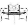 Tree Trunk Bench - 150 Cm - Black - Steel - Weather Resistant