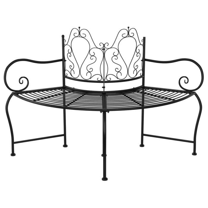 Tree Trunk Bench - 150 Cm - Black - Steel - Weather Resistant