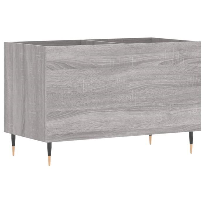 VidaXL Armoire à disques sonoma gris 74,5x38x48 cm bois d'ingénierie 831722