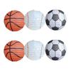 Lot de 6 Lanternes en Papier Sport Football Décoration Suspendue Japonaise pour Anniversaires sur le Thème du Football Centres de Table