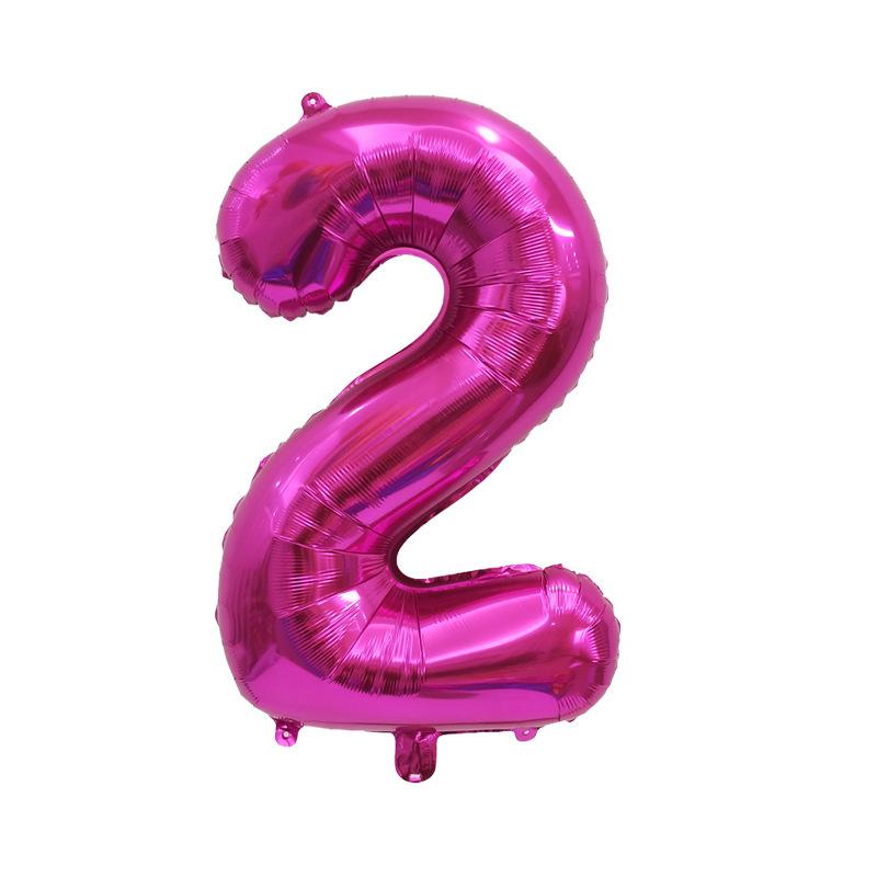 Small Digital Balloon 16-Inch Us Version Of Thin Body Decoration Birthday Party Aluminum Film Balloon Digital Balloon