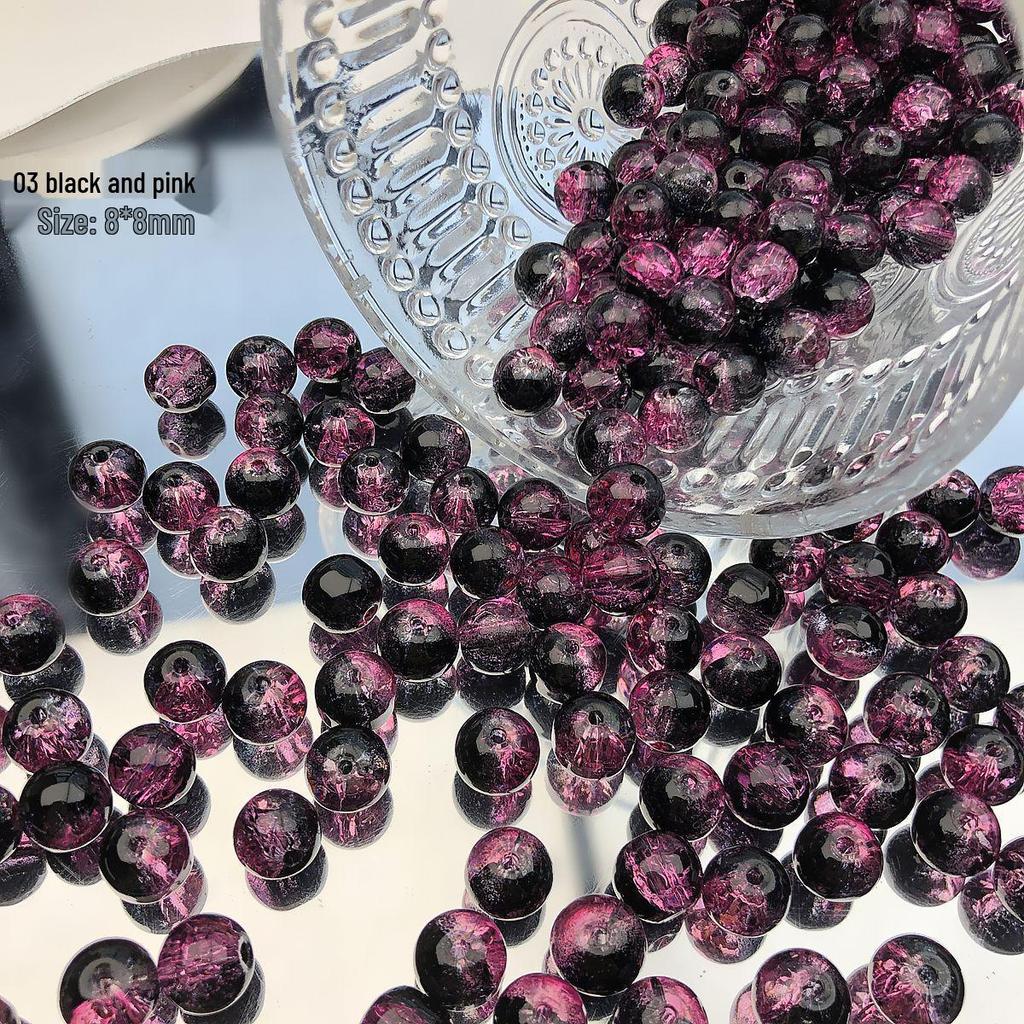 Purple Lampwork Glass Beads: Imitation Jade Fragments for DIY Jewelry Making