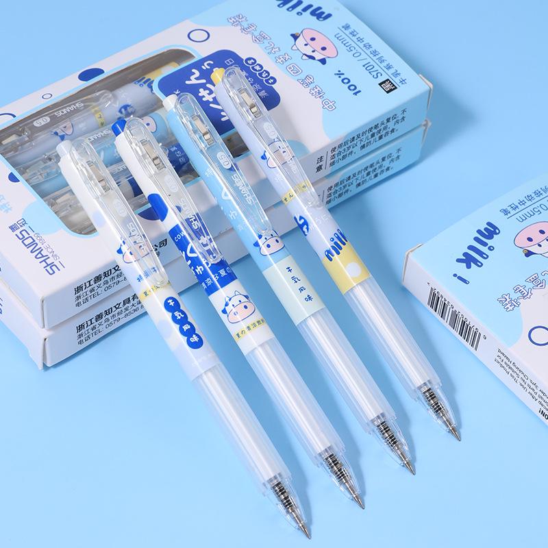 Cartoon Black Ink Gel Pen with 0.5mm Bullet Tip for Students