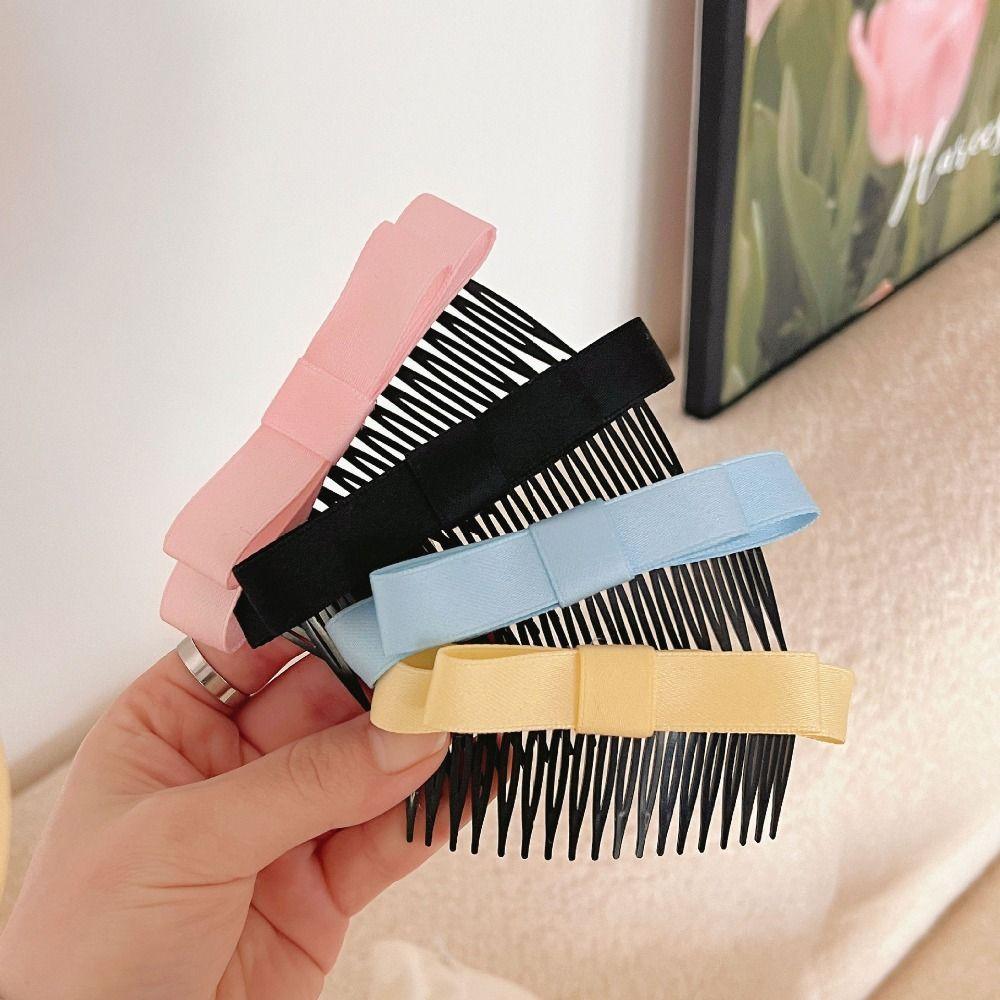 

For Girl For Women Cloth Hair Accessories Bowknot Hair Comb Korean Style Hair Clip Bow Hairpin жовтий