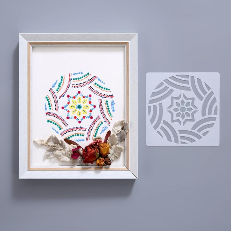 Versatile Mandalas Design Stencils For Artistic Expression Decoration Projects PET Templates With Precise Cutout Shapes