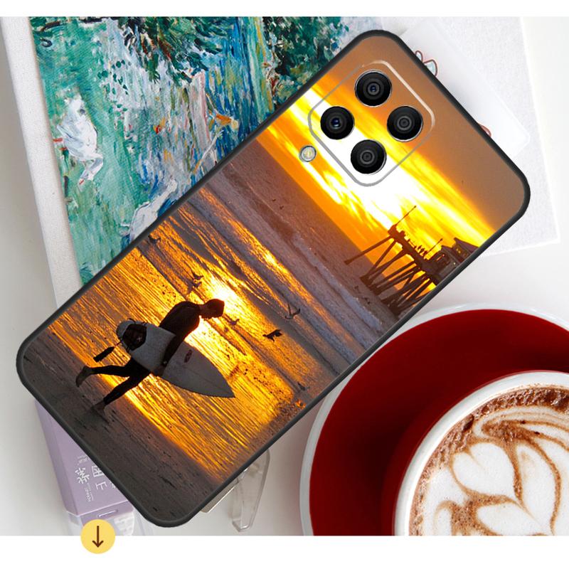 California Surfing Waves Case For Samsung Galaxy M54 M23 M20 M32 M52 M56 M16 M36 M34 M14 M35 M55 M15 M11 M31 M13 M53