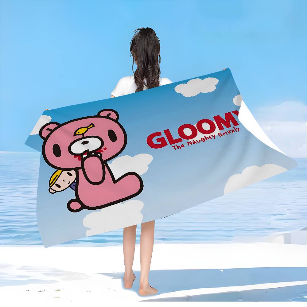 Trendy Image IP G-gloomy Bear Anime Beach Swimming Towel Soft Absorbent Washcloth Children's Gifts For Kids Travel Camping Gym