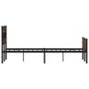 Bed Frame Without Mattress Brown Oak Effect 120 X 200 Cm Engineered Wood