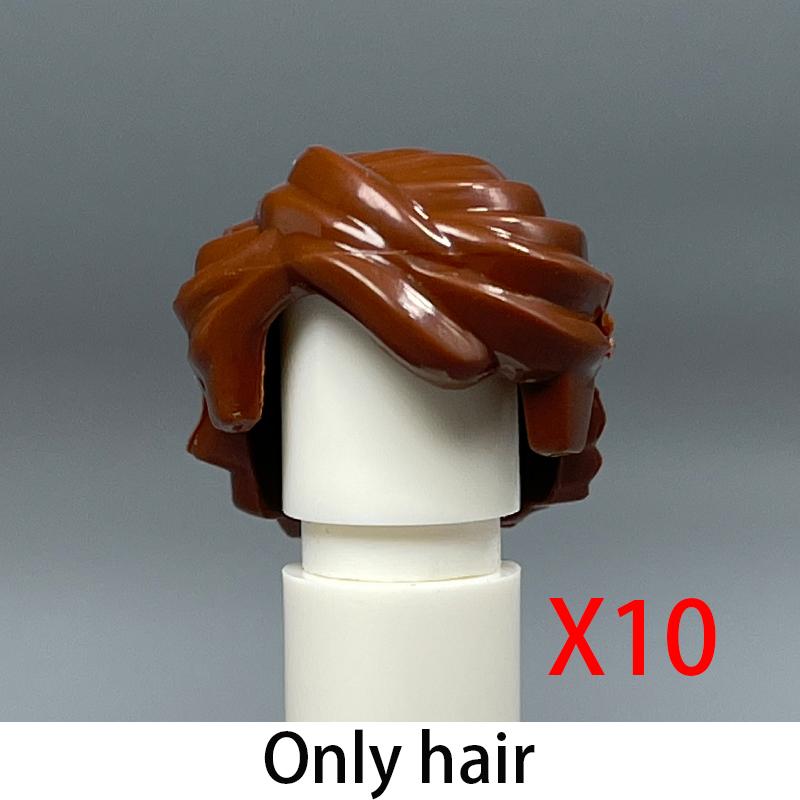 MOC City Building Blocks Figure Body Parts Creative Accessories Girl Hair Police Hat Scarf Beard Backpack MOC Bricks Toys T02