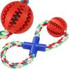 Dental Eight Rope Dog Toy, Teardrop, Red Uniq Pets